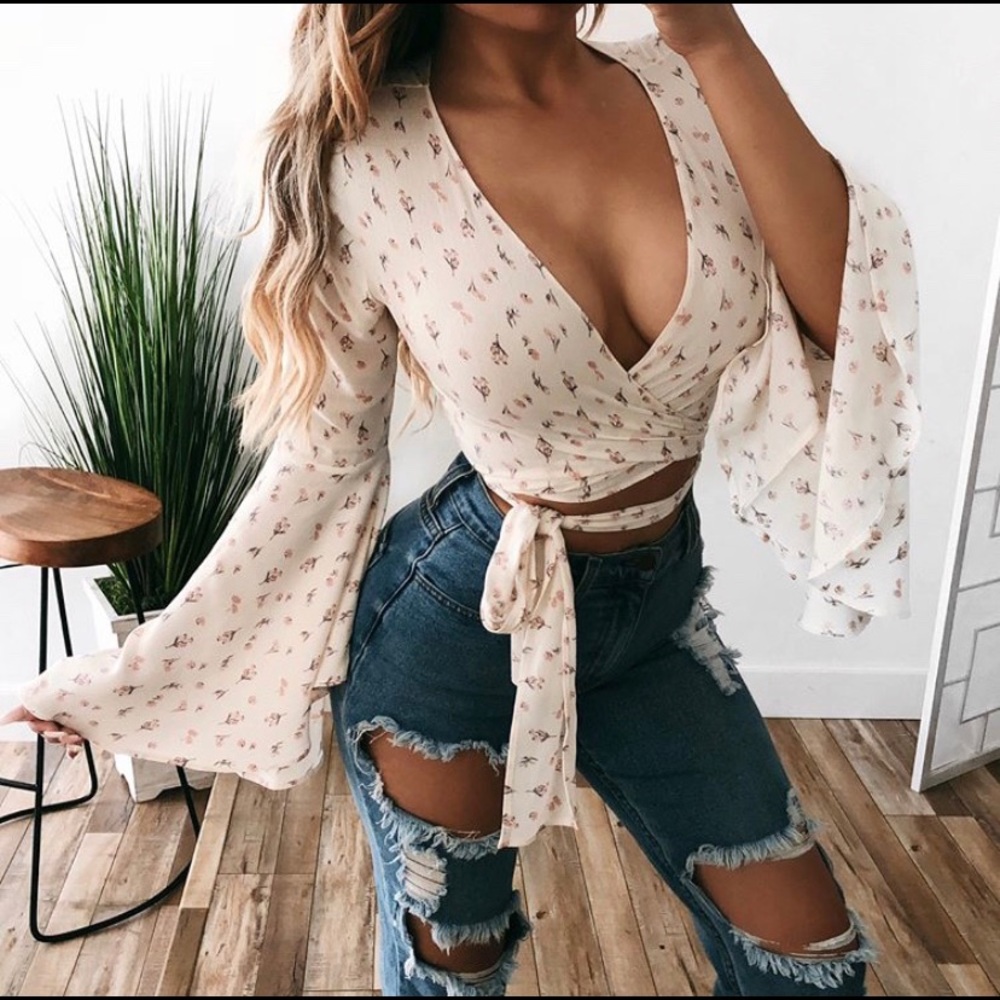 Cropped shirt.